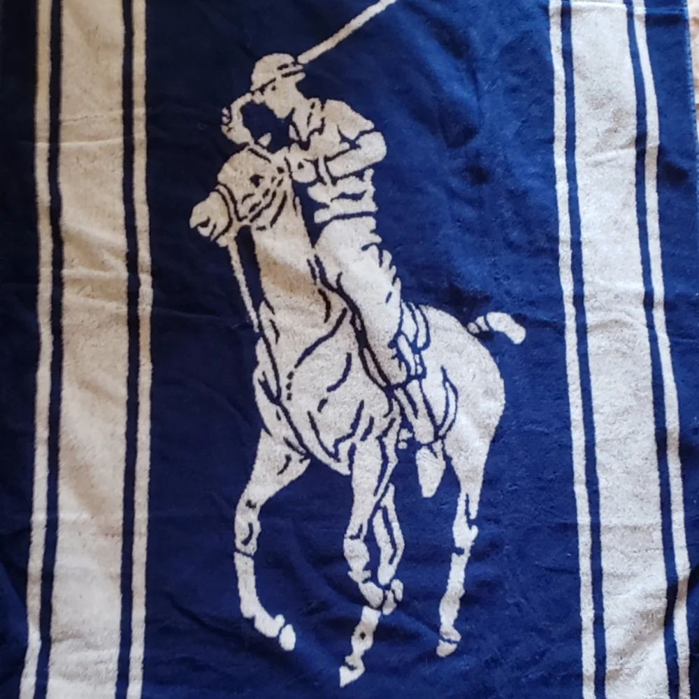 Polo Ralph Lauren big pony Beach towel with carry bag vintage